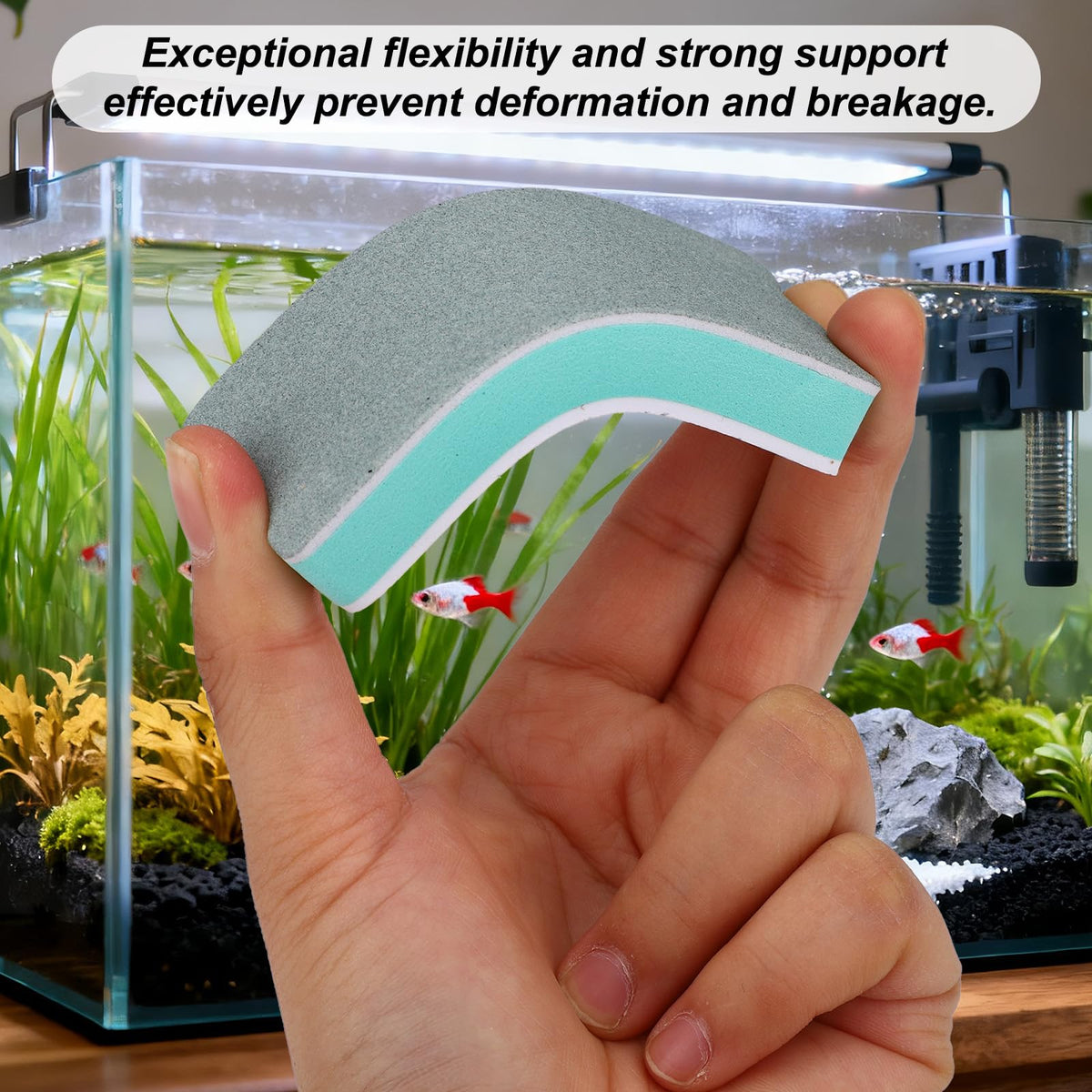 Aquarium Cleaning Tools Kit with Sponge Scrubbers and Brushes Q847