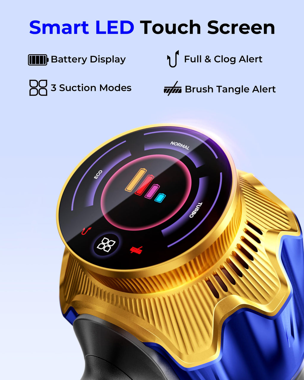 650W 55KPa Cordless Stick Vacuum Cleaner with Anti-Tangle Brush F208355
