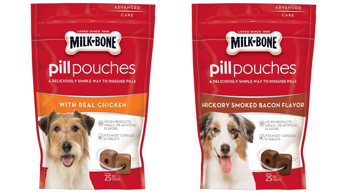 Bone Variety Pill Pouches with Real Chicken & Hickory Smoke Bacon Flavor 6 oz Dog Treats G79556