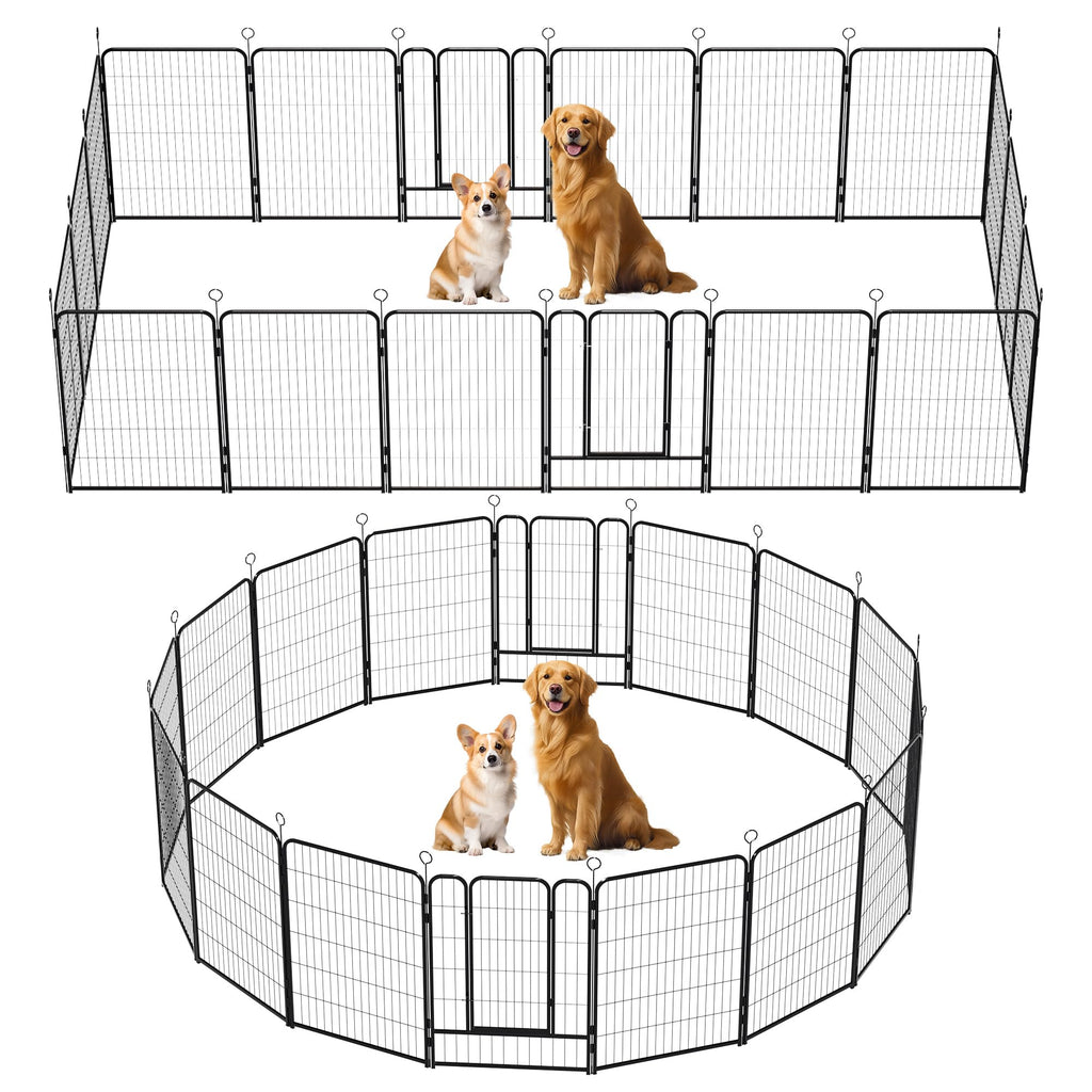 16-Panel Heavy-Duty Metal Dog Playpen X22967