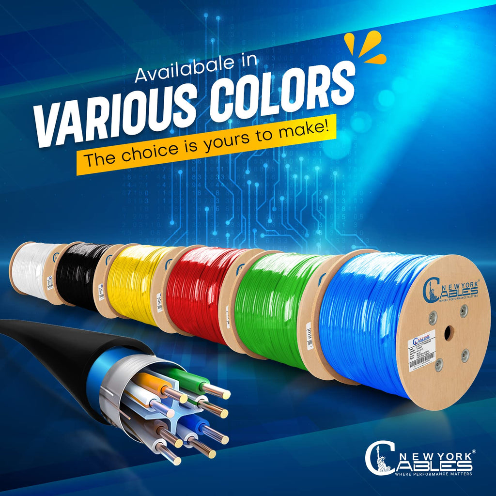 Cat6 Shielded Plenum Cable 1000FT Solid Bare Copper Ethernet Cable Q20213