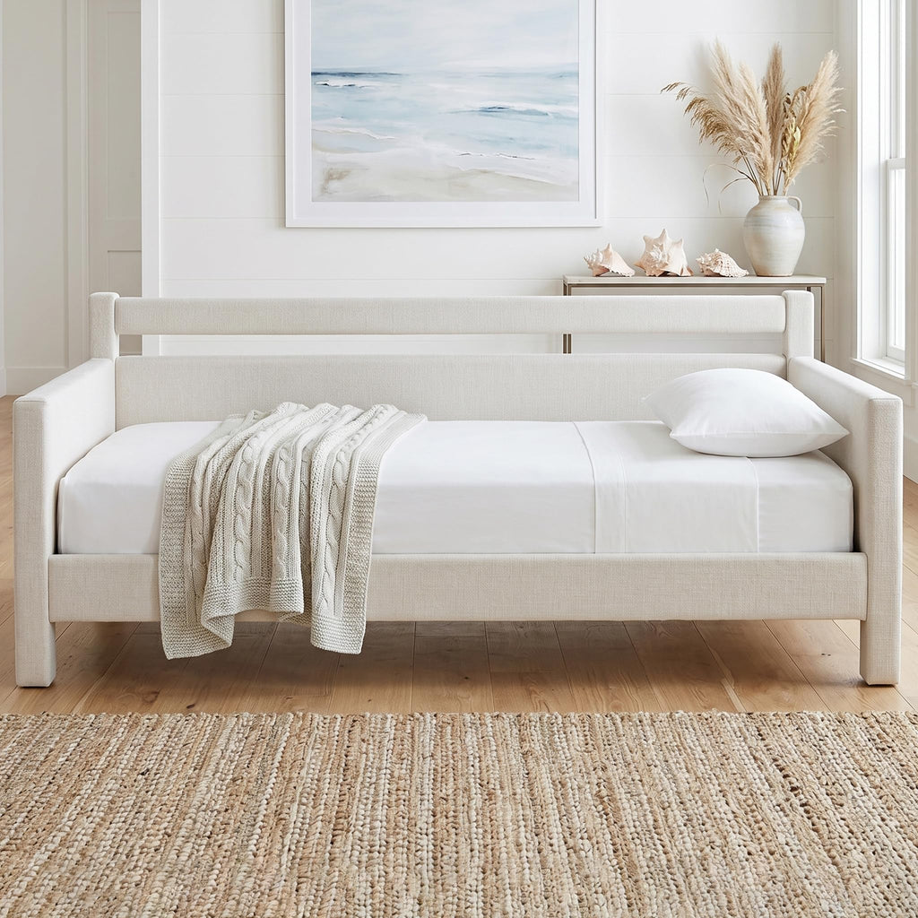 Twin Size Upholstered Platform Daybed with Headboard Y26179