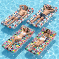 4 Pack Oversized Inflatable Pool Floats with Headrest P770504