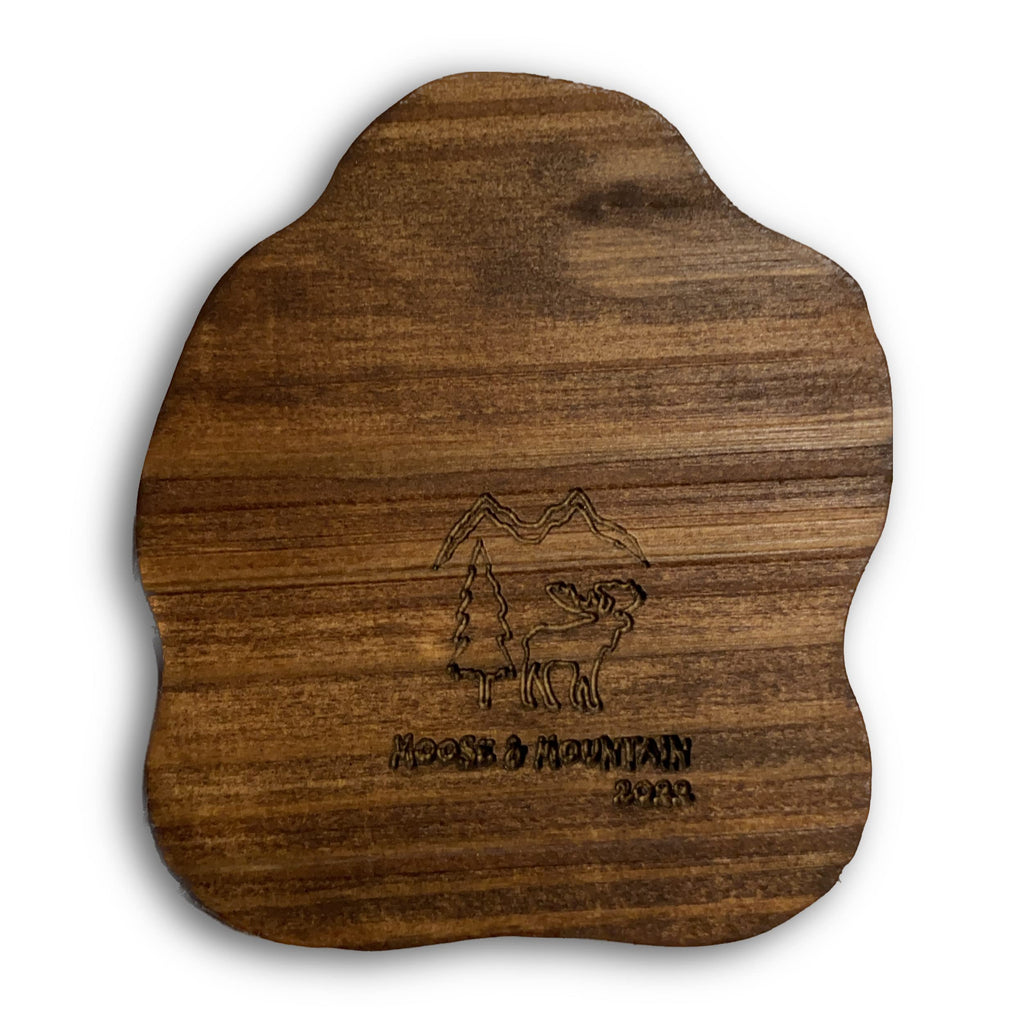 Coaster Set of 4 Handmade Wood with EPOXY Inlay D4177