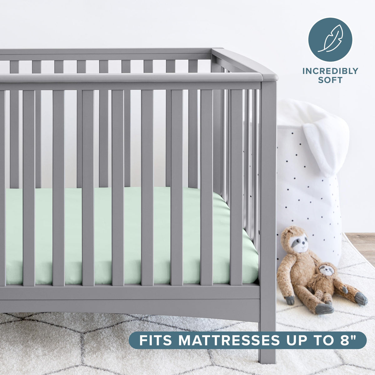 3-Pack Ultra-Soft Microfiber Fitted Crib Sheet Q259
