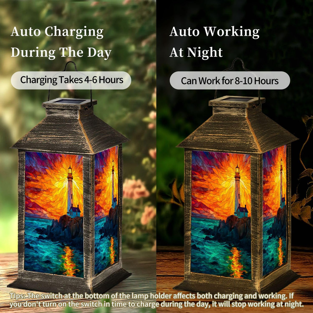 Solar Powered Waterproof Hanging Lantern G6909