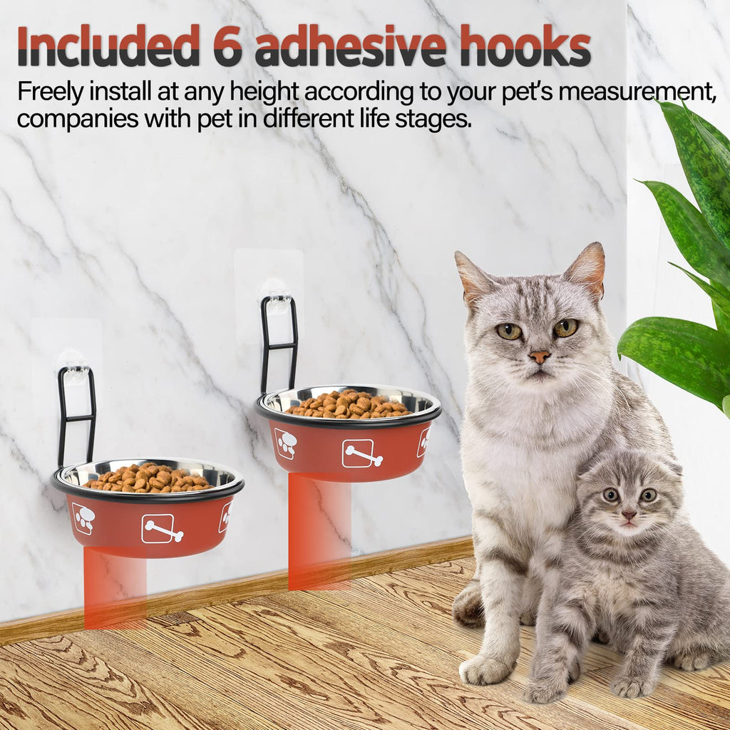Elevated Stainless Steel Pet Bowls with Stand, 2 Packs C1419
