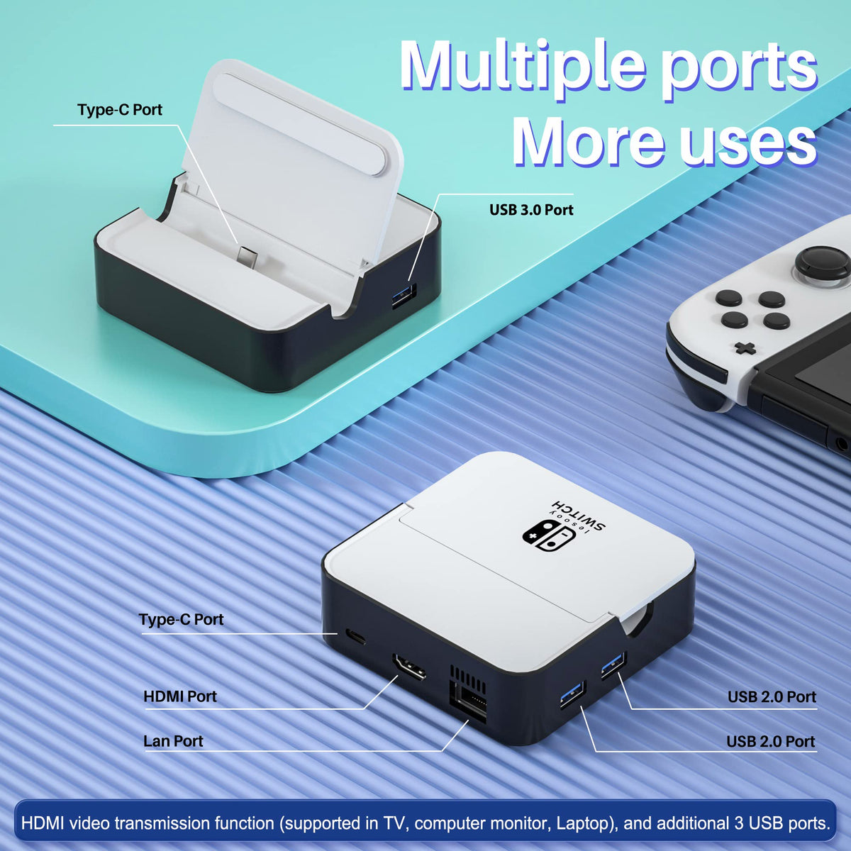 6-in-1 TV Docking Station with HDMI 2.0, Ethernet, USB-A, USB 3.0, USB-C A6753