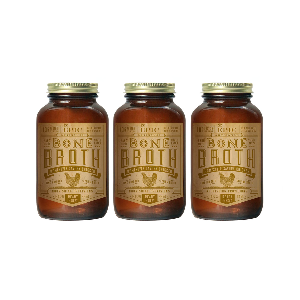 Homestyle Savory Chicken Bone Broth 14 oz. 3 Pack G38912