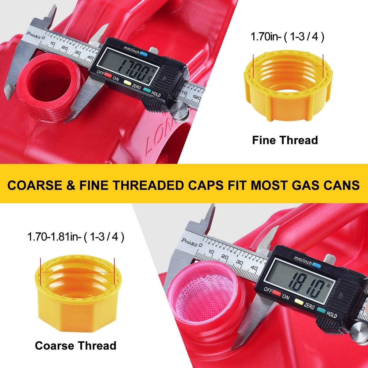 Gas Can Spout Replacement Kits 3 Pack Yellow W351710