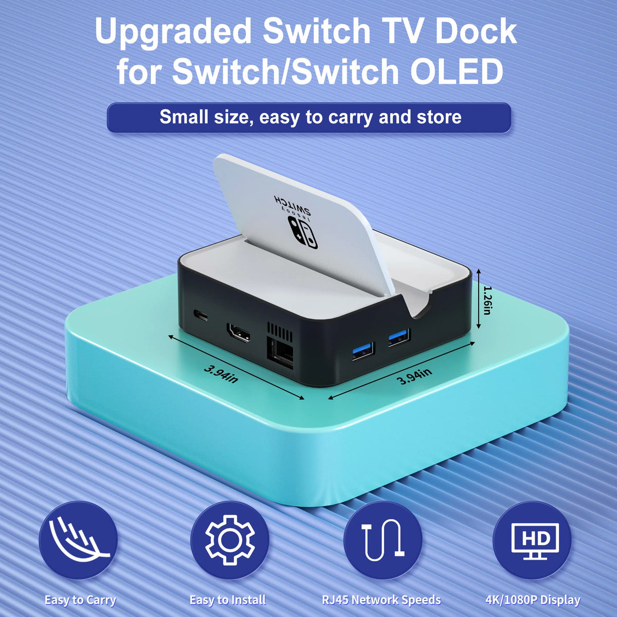 6-in-1 TV Docking Station with HDMI 2.0, Ethernet, USB-A, USB 3.0, USB-C A6753