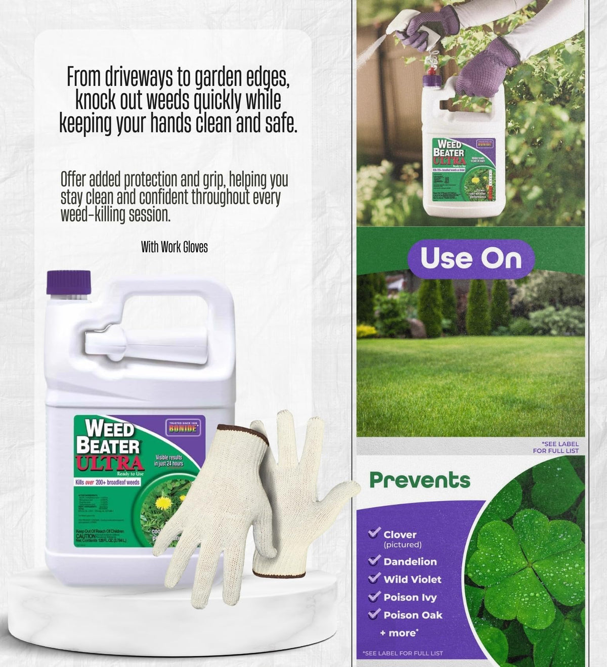 Weed Killer RTU Liquid 1 gal with Work Gloves R2857