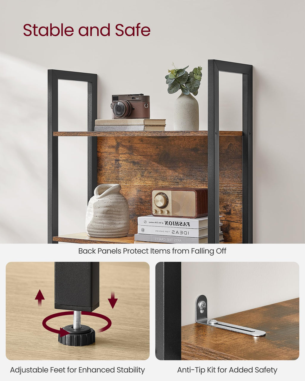5 Tier Free Standing Bookshelf T59675