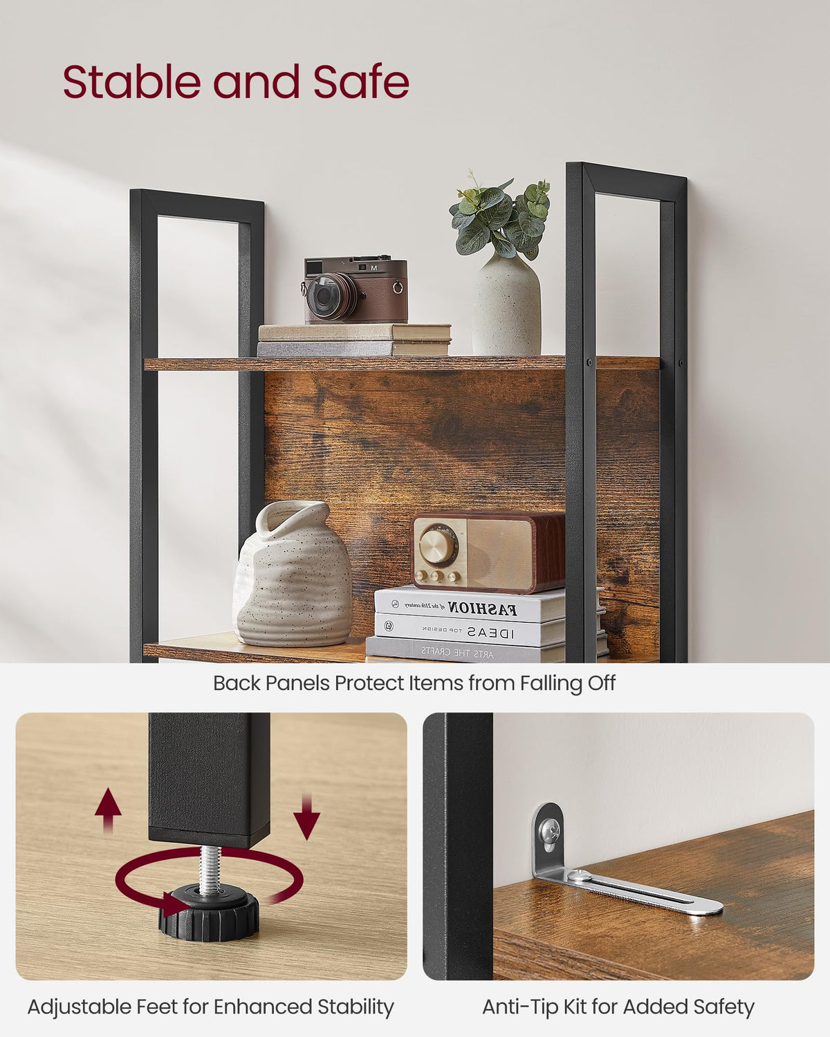 5 Tier Free Standing Bookshelf T59675