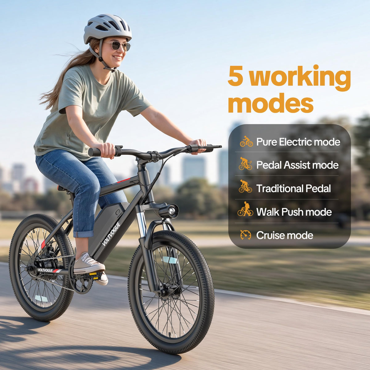 48V 1000W Peak Motor 22 mph 20Inch Fat Tires Electric E-Bike N10367