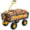 Heavy Duty Steel Garden Cart with Handle & 10" All Terrain Tires Z3321