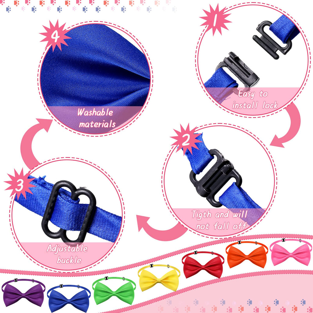 200 Pcs Adjustable Dog Bow Ties D480026