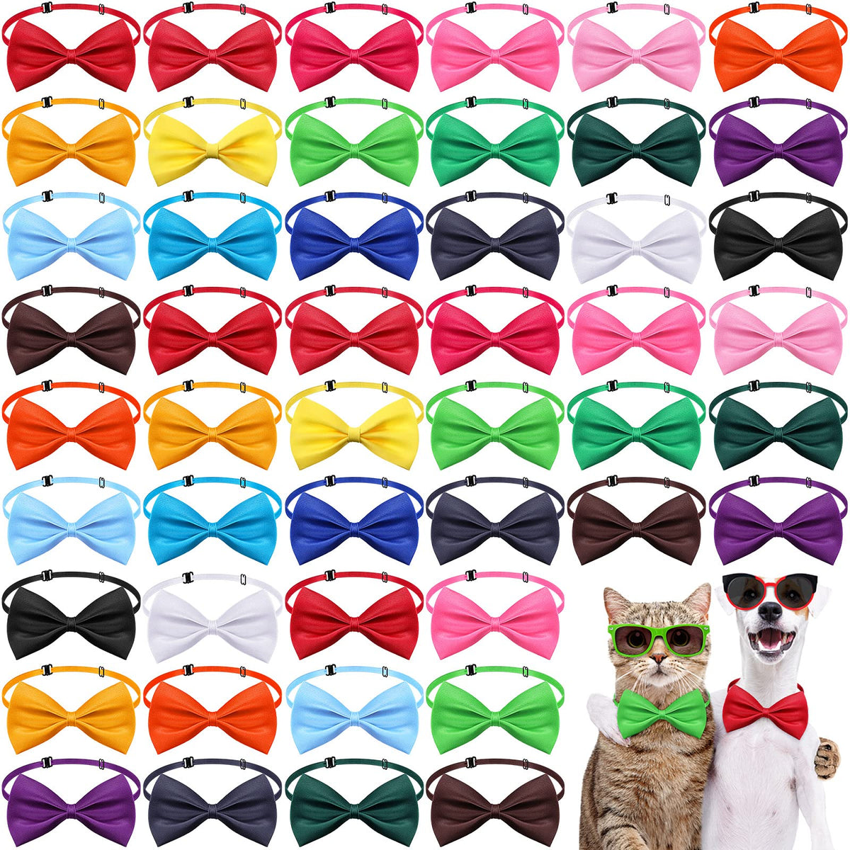 200 Pcs Adjustable Dog Bow Ties D480026