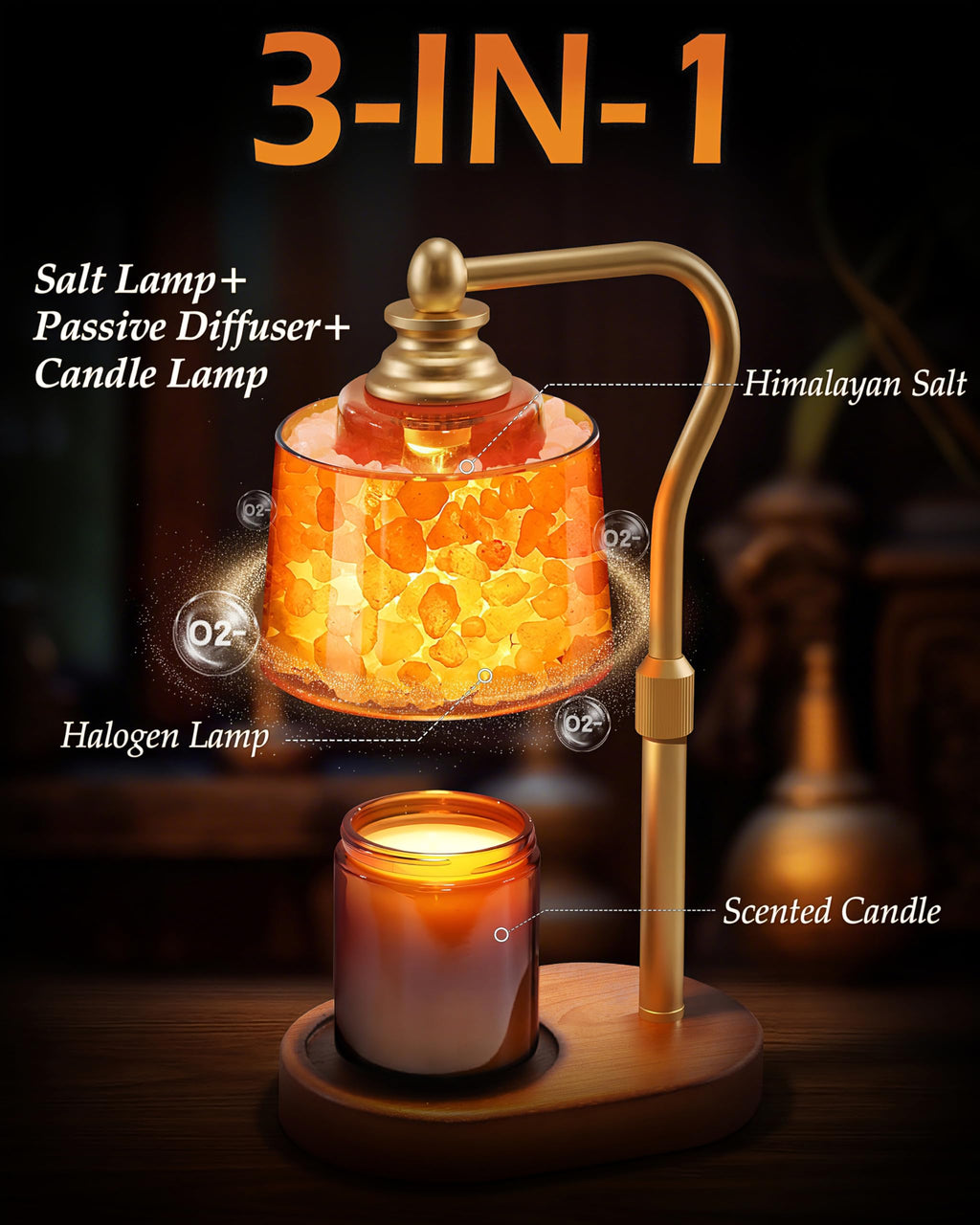 3-in-1 Candle Warmer Lamp F338