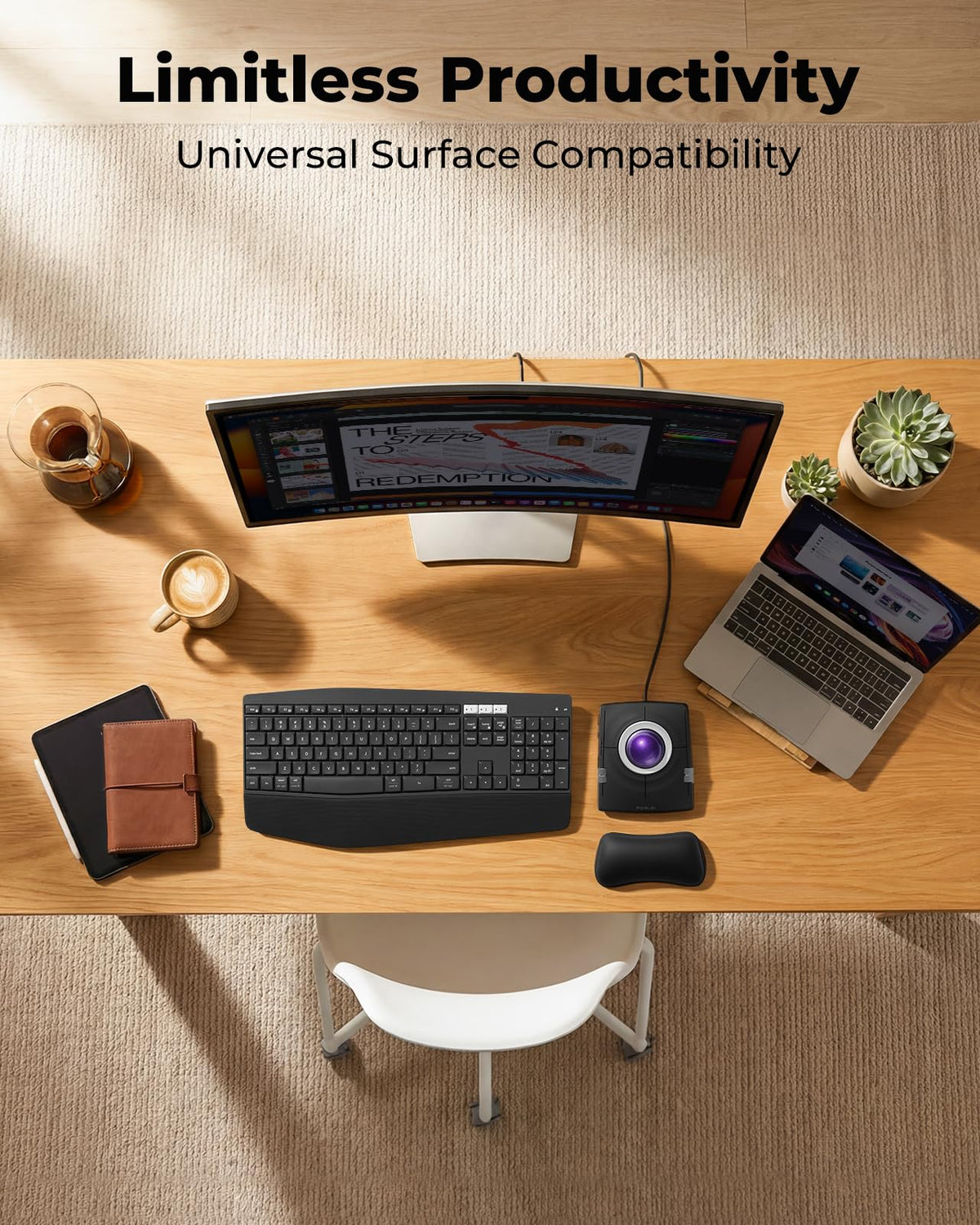 Wired Ergonomic Trackball Mouse Q355737