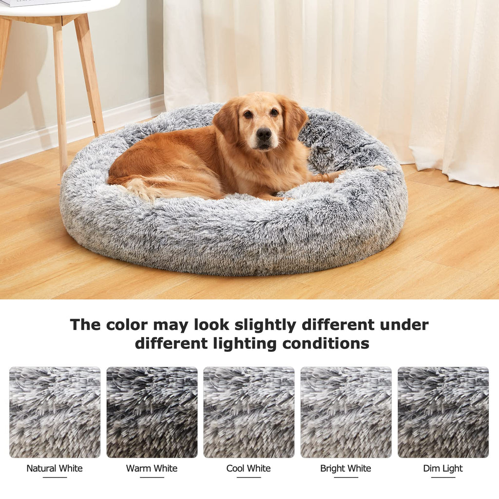 Dark Grey 36" Round Dog Bed S6875