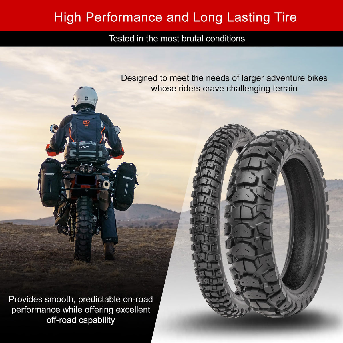 150/70B-17 Adventure Motorcycle Tire G110257