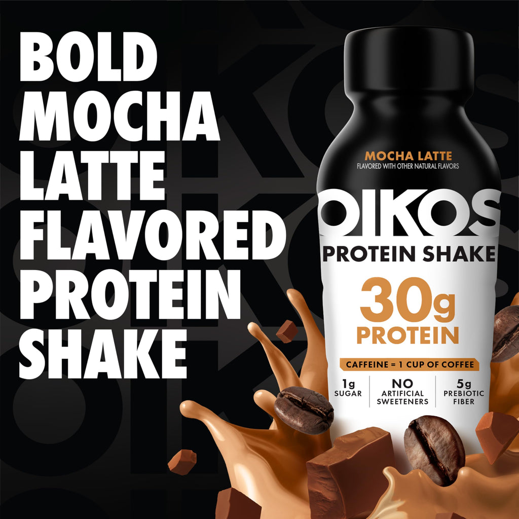30g Protein Shake, Mocha Latte, 5g Prebiotic Fiber, 12 fl oz Bottle, 12 Count D74933