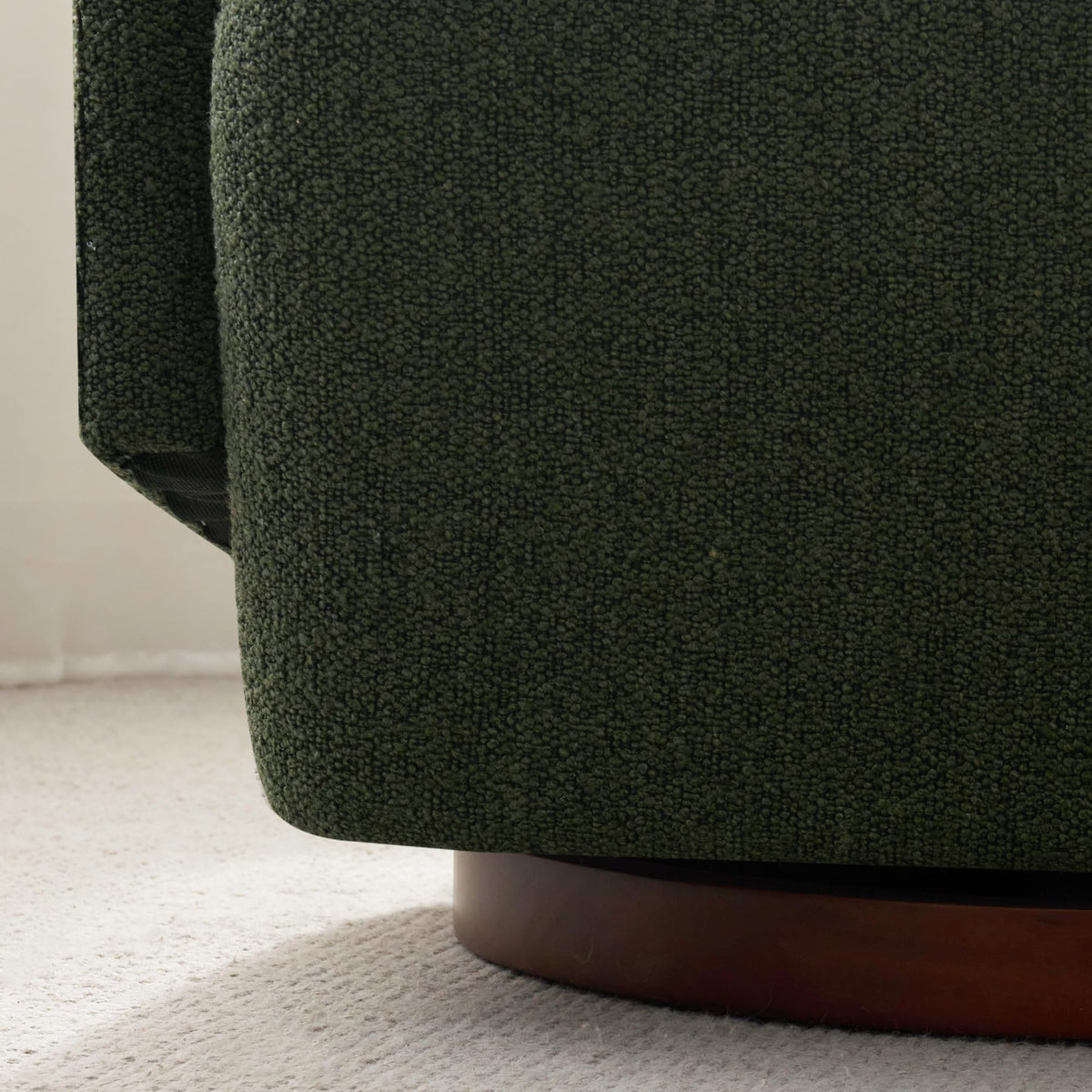 Boucle Swivel Accent Chairs Set of 2 Green S358625