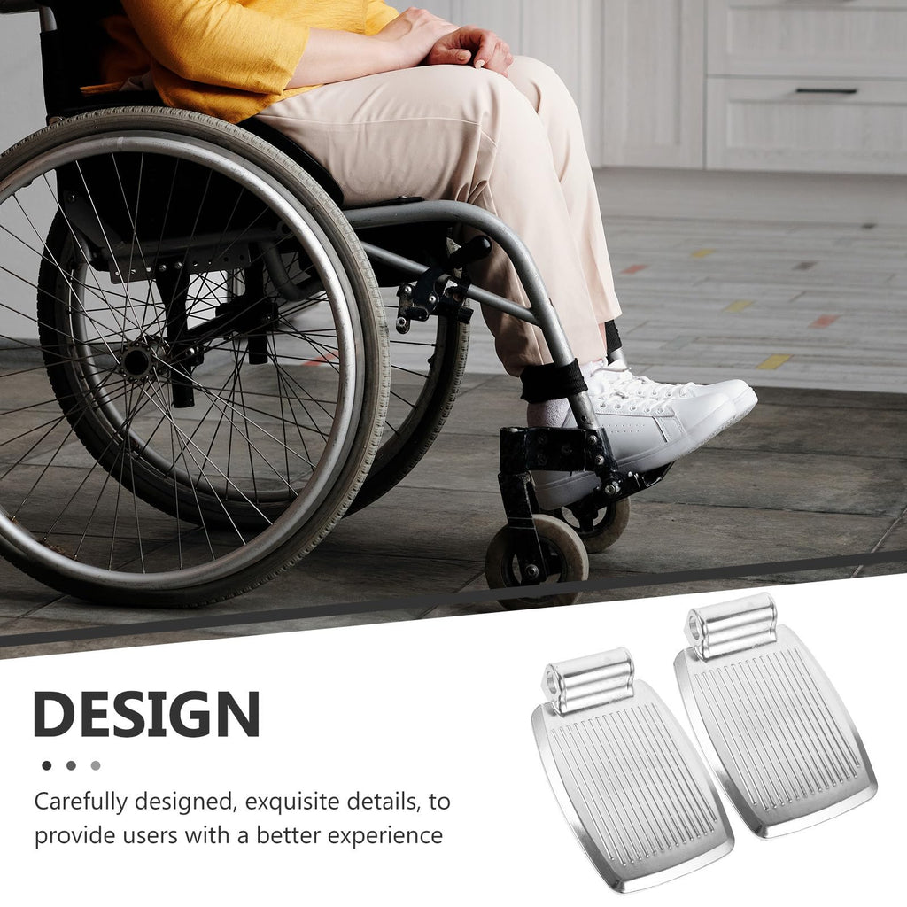 Heavy Duty Wheelchair Footrest Replacement Pair Aluminum Alloy N65118