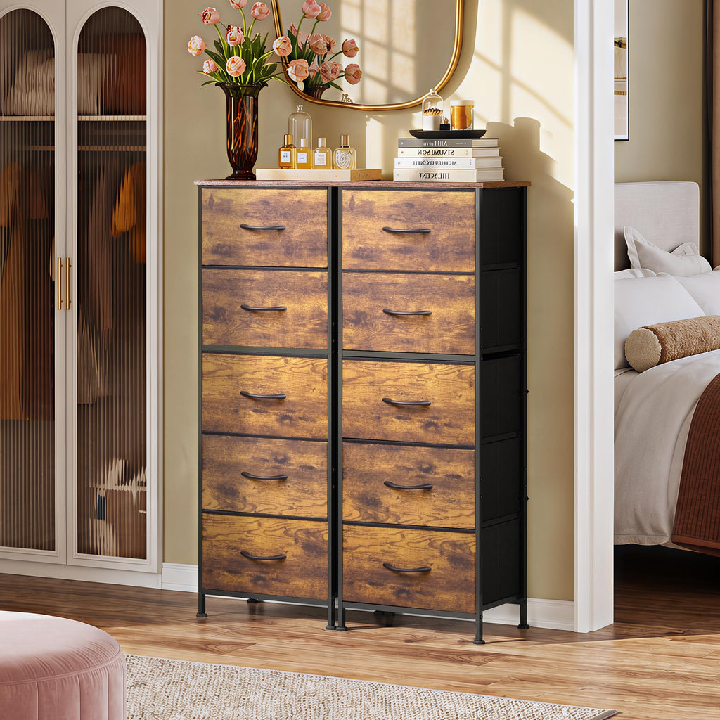 5 Drawer Rustic Brown Dresser C84426