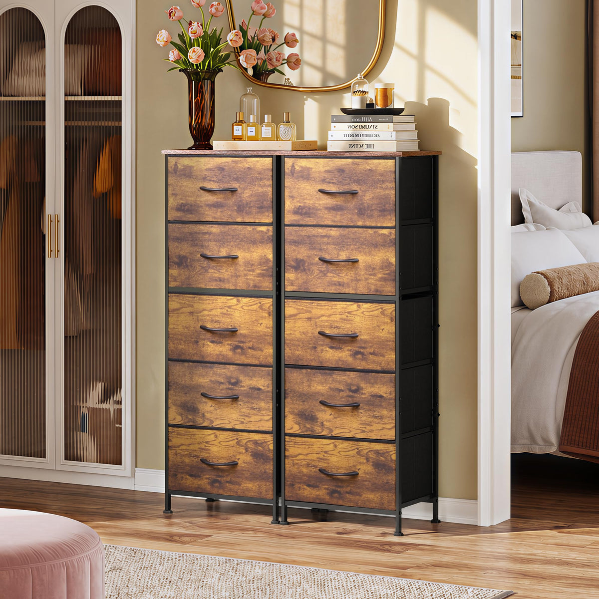 5 Drawer Rustic Brown Dresser C84426