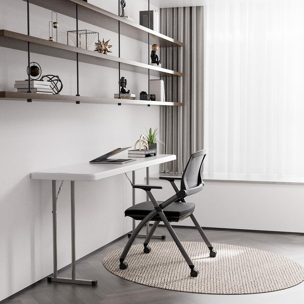 White 6 FT Narrow Folding Table I517522