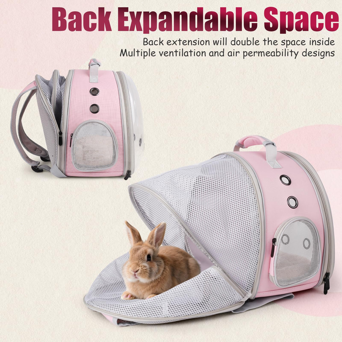 Expandable Breathable Pet Carrier Backpack H286758