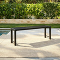 Black 46" Metal Outdoor Bench Y198