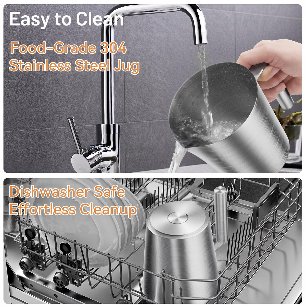 17oz Stainless Steel Hot & Cold Milk Frother D967