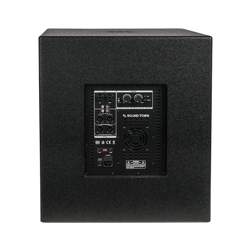 Pair of 18" 2400W Powered Subwoofers B2086