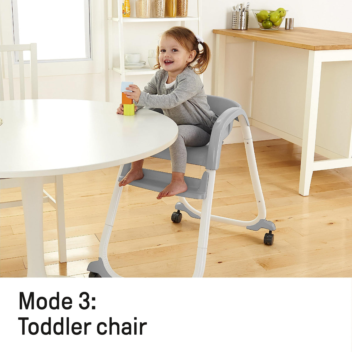 3-in-1 High Chair Convertible to Booster Seat & Toddler Chair V8056