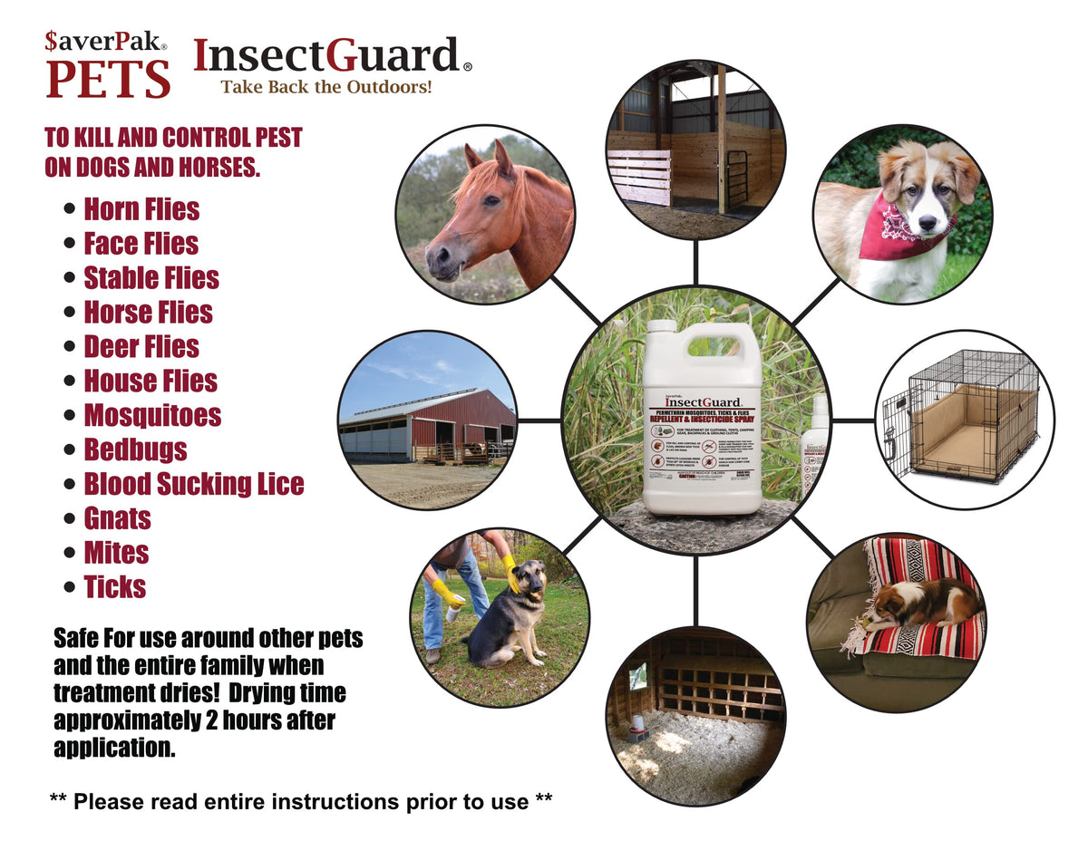 Permethrin Mosquitoes, Ticks and Flies Repellent & Insecticide Spray Gallon (128oz) I66318