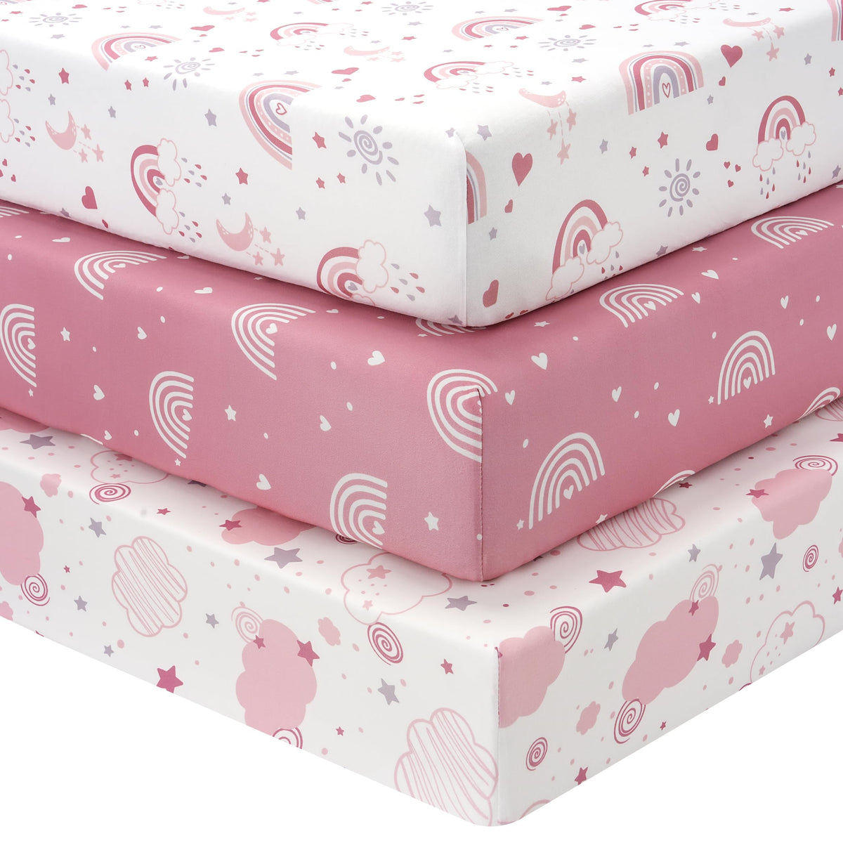 3 Pack Fitted Crib Sheets 52”x28” X913
