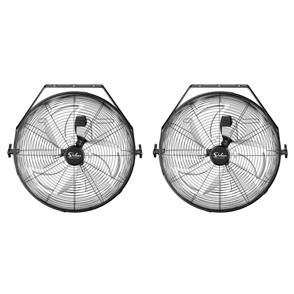 20 Inch 3 Speed Black Wall-Mount Fan S50004
