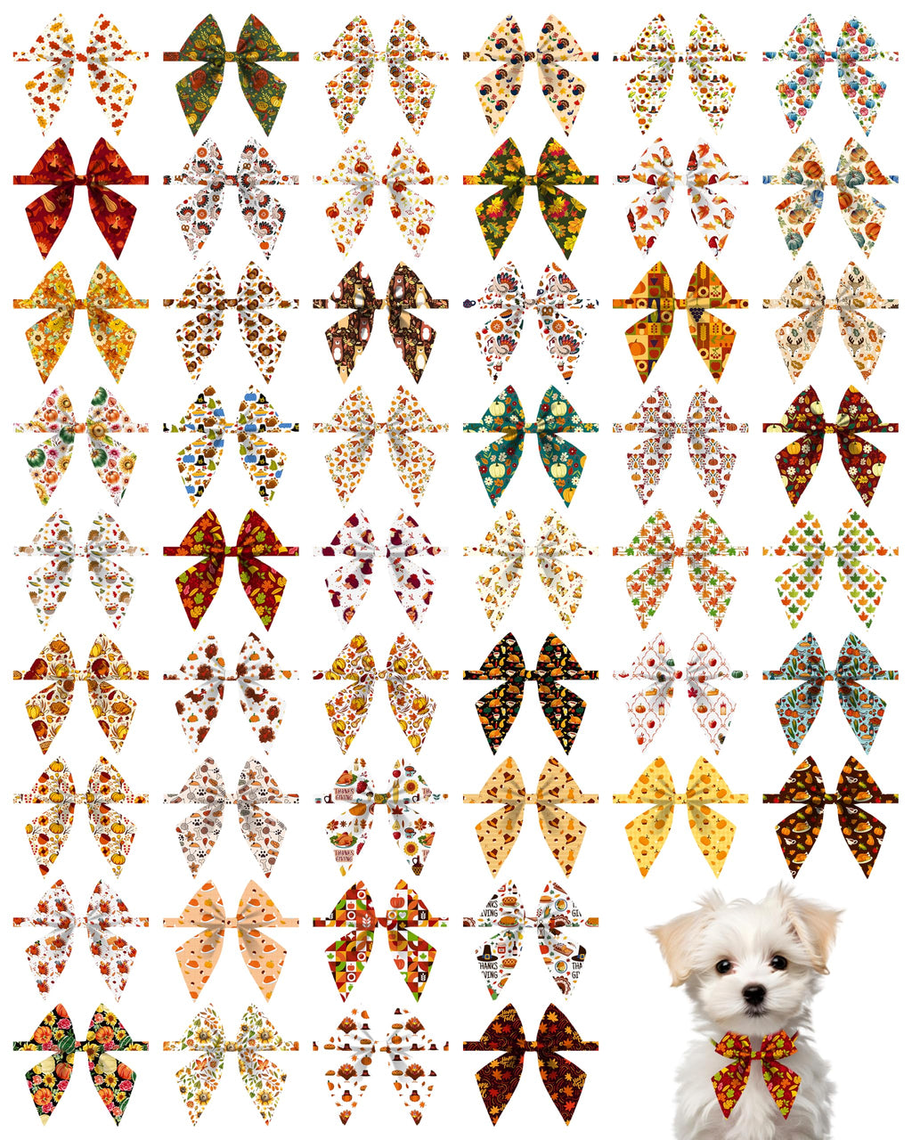50 Pack Dog Bowties Y4491
