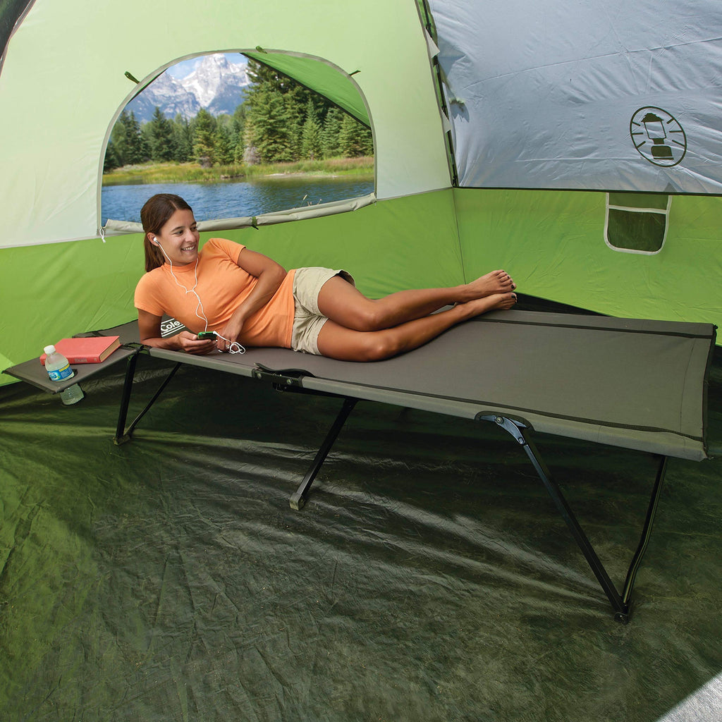 Camping Cot with Removable Side Table and Carry Bag U849209