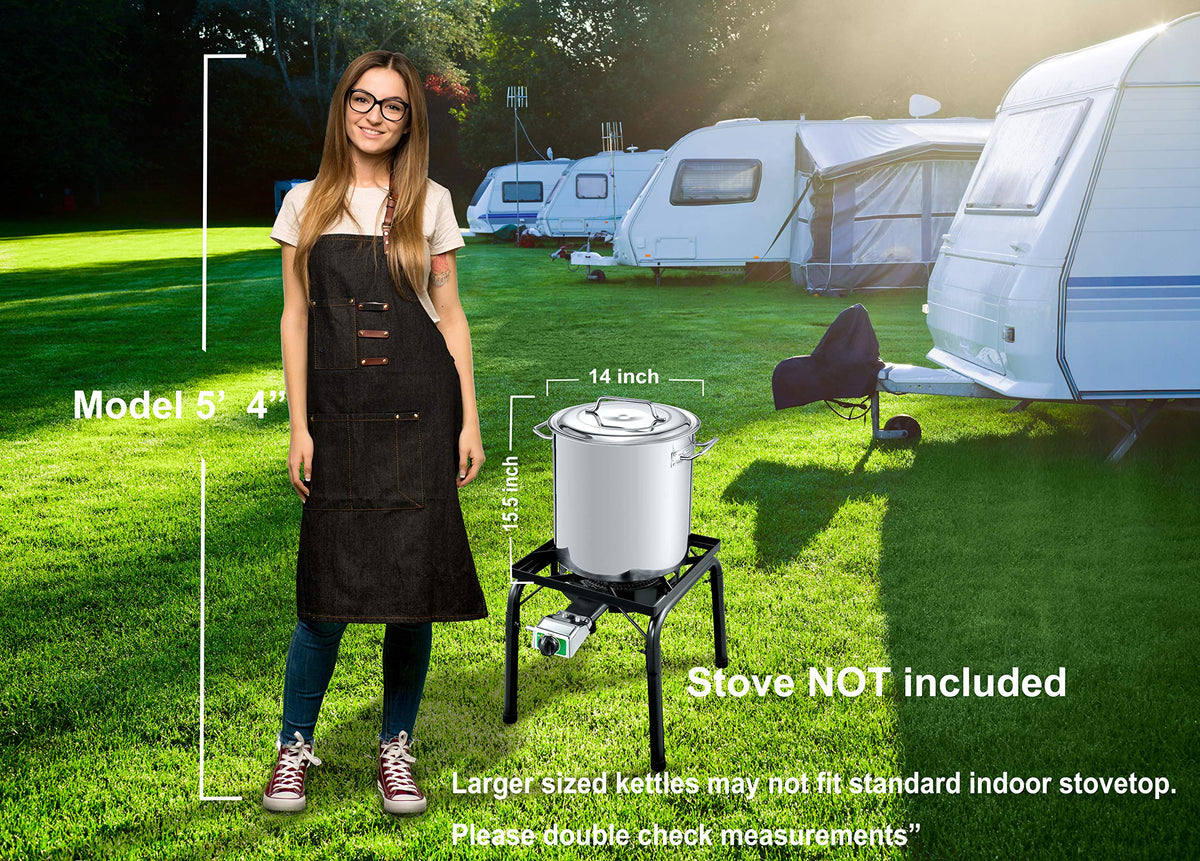 Stainless Steel Stock Pot with Steamer Basket 40 Quart T718397
