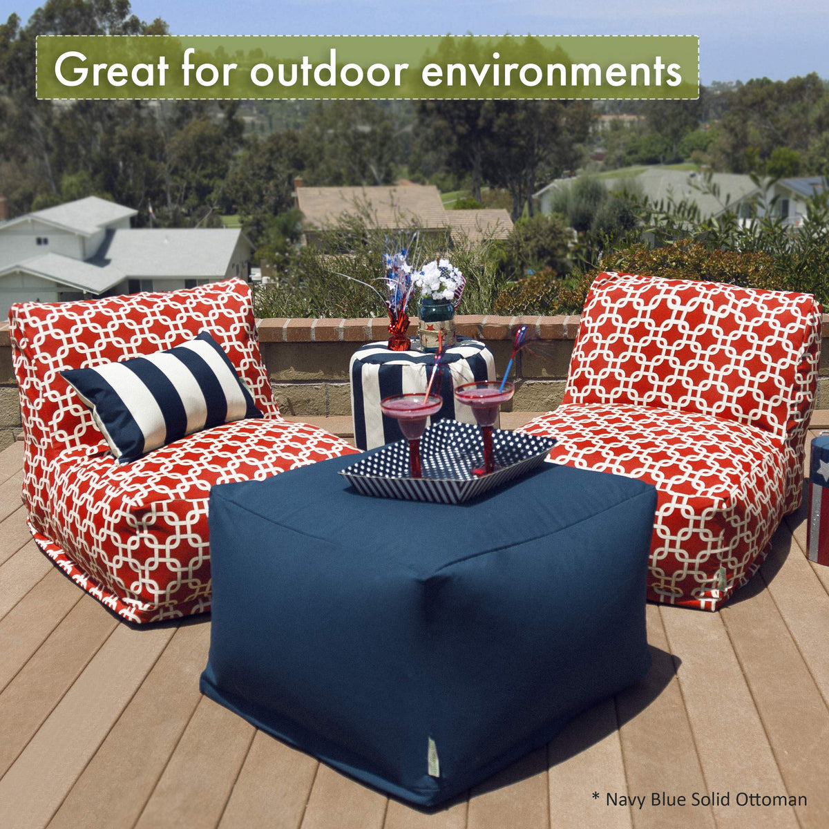 Teal Ottoman W8900